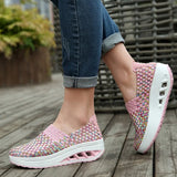 Women Sneakers Casual Wedges Increased Platform Shoes Breathable Sneakers Femme MartLion   