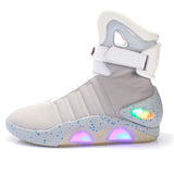 IGxx 1989 Light Up Sneakers LED mag shoes For Men's air USB Recharging air Back To The Future Boots street MartLion Grey 5 