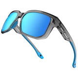 Fishing Glasses Outdoor HD Protection Cycling Sunglasses Sports Climbing Fishing Glasses Men's Women MartLion Transparent Blue  