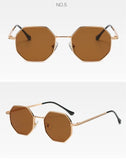 Square Design Sunglasses Woman Vintage Retro Small Frame Luxury Polygon Glasses MartLion   