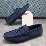 Suede Casual Shoes Men's Soft Sole Shoes Slip-On Loafers Moccasins Driving Mart Lion   