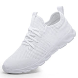 Men's Sneakers Breathable Running Shoes Light Casual Footwear Classic Vulcanized Trendy Mesh MartLion 8058-white 39 