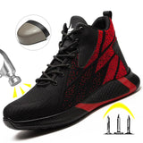 Man Safety Boots High top Safety Shoes Men Women Steel Toe Work Shoes Men Anti-smash Indestructible Construction Boots Winter MartLion