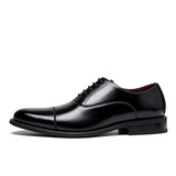 Men's Split Leather Shoes Rubber Sole Office Dress Lether Genuine Leather Wedding Party Mart Lion Black 38 