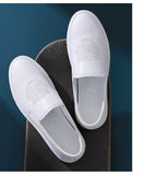 High End Men's Genuine Leather Casual Shoes Concise Cool Slip-on Loafers Flat Skate Mart Lion   