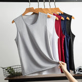 Men's Tops Ice Silk Vest Outer Wear Quick-Drying Mesh Hole Breathable Sleeveless T-Shirts Summer Cool Vest Beach Travel Tanks MartLion   