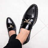 Men's Shoes Loafers Elevator Shoes Suede Luxury Pointed Casual Tassel Coiffeur MartLion   