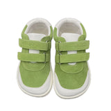 Spring Autumn Genuine Breathable Leather Sports Running Shoes For Girls And Boys Kids Barefoot Sneaker MartLion Fruit green 37B 