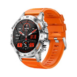 Steel 1.39" Bluetooth Call Smart Watch Men's Sports Fitness Watches IP68 Waterproof Smartwatch for Xiaomi Android IOS K52 MartLion silicone orange  