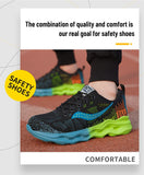 Comfort Men's Safety Shoes For Anti-smashing Protective Work Boots Non-slip Puncture Proof Indestructible Sneakers MartLion   