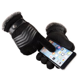 Touch Screen Winter Warm Men's Gloves Leather Casual Gloves Mittens for Men Outdoor Sport Full Finger Glove MartLion   