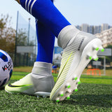 Football Shoes Men's Soccer Boots Non Slip Lightweight Wear Resistant Ankle Protect Arch Elastic Comfort MartLion   