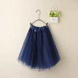 Women Summer Vintage Tulle Skirt Adult Fancy Ballet Dancewear Party Costume Ball Gown Mini Skirt MartLion navy blue One Size 