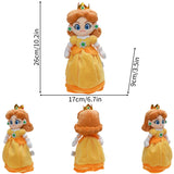 Kawaii Mario Luiji Goomba Kamek Yoshi Soft Plush Toys Cute Toad Princess Peach Daisy Rosalina Toadette Pauline Peluche Doll MartLion Princess Daisy-2  