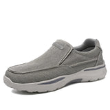 Shoes Men's Casual Summer Lightweight Canvas Breathable Loafers Outdoor Walking Sneakers MartLion GRAY 39 