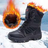 Men's Winter Snow Boots Warm  Shoes Men's Outdoor  Sports Shoes with Fleece Men's Boots MartLion   