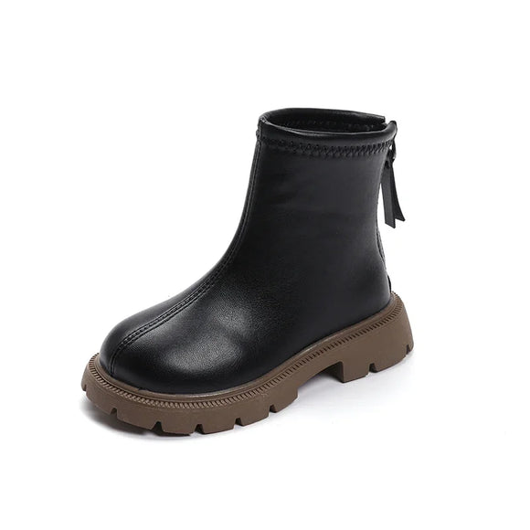 Children Short Boots for Girls Boys Winter British Style Soft Anti-slippery Versatile Shoes MartLion