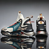 Platform Sneaker Men's Shoes Casual High Top Tennis Sports Summer Mesh Vulcanize Mart Lion   