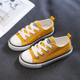 Spring Autumn Children Low-top Canvas Shoes Baby Soft Casual Girls White Board Sneakers Boys Breathable MartLion Yellow 26 