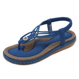 Sandals Woman Platform soft leather Flip Flops shoes 6colors available MartLion Navy Blue 37 