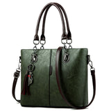Luxury Handbags Women Bags Designer Big Crossbody Solid Shoulder Leather Handbag Sac Bolsa Feminina Mart Lion Green  
