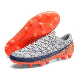 Soccer Shoes For Men's Kids Football Non-Slip Light Breathable  Athletic Unisex Sneakers AG/TF Futsal Training Mart Lion Dark Grey 38 