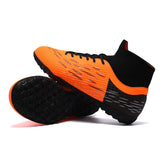 Soccer Shoes Men's For Training Elastic Spikes Cleats Non Slip Wear Resistant Lightweight Ankle Protect Football MartLion   