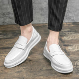 Shoes Loafers Men Patent Leather Wedding Shoes Black Casual Leather Shoes MartLion   