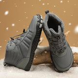 Waterproof Snow Boots Men/women's Winter Elastic Outdoor Plush Warm Barefoot Travel Winter Ankle Boots MartLion   