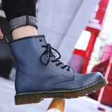 Men's Martens Ankle Boots Autumn Winter Women Boots Genuine Leather Height Increasing Motorcycle Shoes Platform Skate MartLion 1460-blue 44 