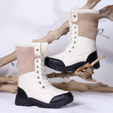 Women's Snow Boots Rubber Ducks Winter Warm Plush Lined Waterproof Platform Shoes High-barreled Mujer MartLion   