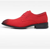 Men's Casual Shoes Lace-up Suede Leather Light Driving Flats Classic Retro Oxfords Mart Lion   