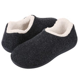 Short Plush Slippers  Women Winter Warm Cozy Home Slides MartLion Black 39(9.4 inch) CHINA