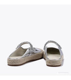 Station Silver Versatile Diamond Mary Jane Shoes Thick Sole Fisherman Baotou Half MartLion   