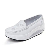 Women's shoes summer shake out Single The nurse's white and platform Breathable hollow MartLion 8102  white 38 