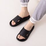 Men's Platform Slippers Shoes Unisex Summer Beach Eva Soft Sole Slide Sandals Leisure Women Indoor Bathroom Anti-slip Slides Mart Lion Black 3637 