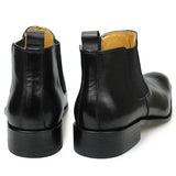 Men's Genuine Leather Chelsea Ankle Boots Brogure Elegant Dress Slip-On Winter Spring Black Coffee Luxury MartLion   