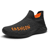 Spring Summer Letter Printed Socks Men's Breathable Sneakers Casual Platform Slip-on Couple Jogging Shoes MartLion huiju 195 35 CHINA