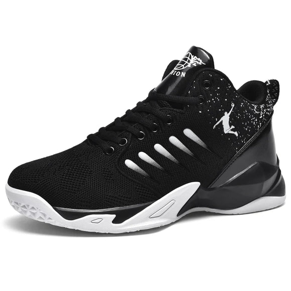 Men's Basketball Shoes Breathable Sports Lightweight Sneakers For Women Athletic Fitness Training Footwear MartLion Mesh Black 36 