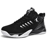 Shoes Leather Men's Sneaker Non-Slip Training Basketball Shoe Breathable Gym Training Athletic Sneakers For Women MartLion A-Black White 36 