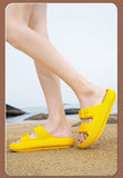 Women Slippers Adjustable Buckle Thick Platform Sandals Beach Shoes Bathroom Slipper Soft EVA Flat Sole Slides MartLion   