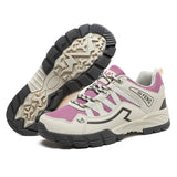 Women Outdoor Casual Shoes Summer Breathable Mesh Hiking Sneakers Female Light Trekking Footwear Flat Climbing Work Mart Lion 863 pink 36 
