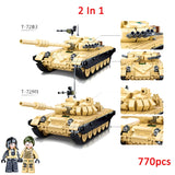 Military ww2 Cannon Assault Armored Vehicle Battle Tank Car Truck Army Weapon Building Blocks Sets  Model King Kids Toys Gift Mart Lion No Box 2 Dolls 3  