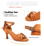 Latin Dance Shoes for Women Ballroom Ladies Girls Modern Tango Dancing Salsa Practice 5/7CM heel MartLion   