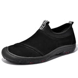 Men's Leather Casual Shoes Luxury Breathable Soft Driving Anti-slip Hand Walking Sports MartLion Black 38 