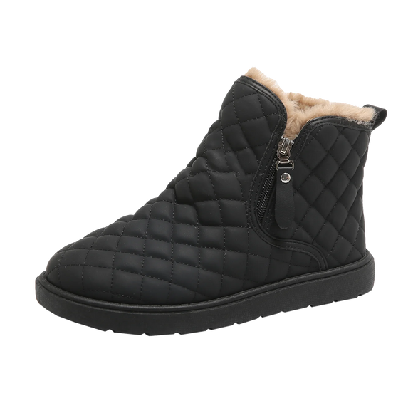 Casual Winter Cotton Shoes Warm Snow Boots Anti-slip Trendy Women's Shoes Lightweight Faux Fur MartLion black 35 