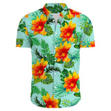 Flower Casual Men's Shirts Print With Short Sleeve For Korean Clothing Floral MartLion   