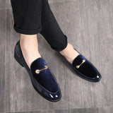 Men's Casual Shoes Patent Leather Light Driving Loafers Trendy Party Wedding Flats Mart Lion   