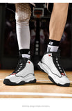Men's Basketball Shoes Leather Outdoor Sneakers High Top Basket Sport Training MartLion   