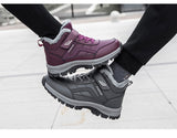 Winter Leather Boots Women Men's Shoes Waterproof Plush Keep Warm Sneakers Outdoor Ankle Snow Casual Mart Lion   